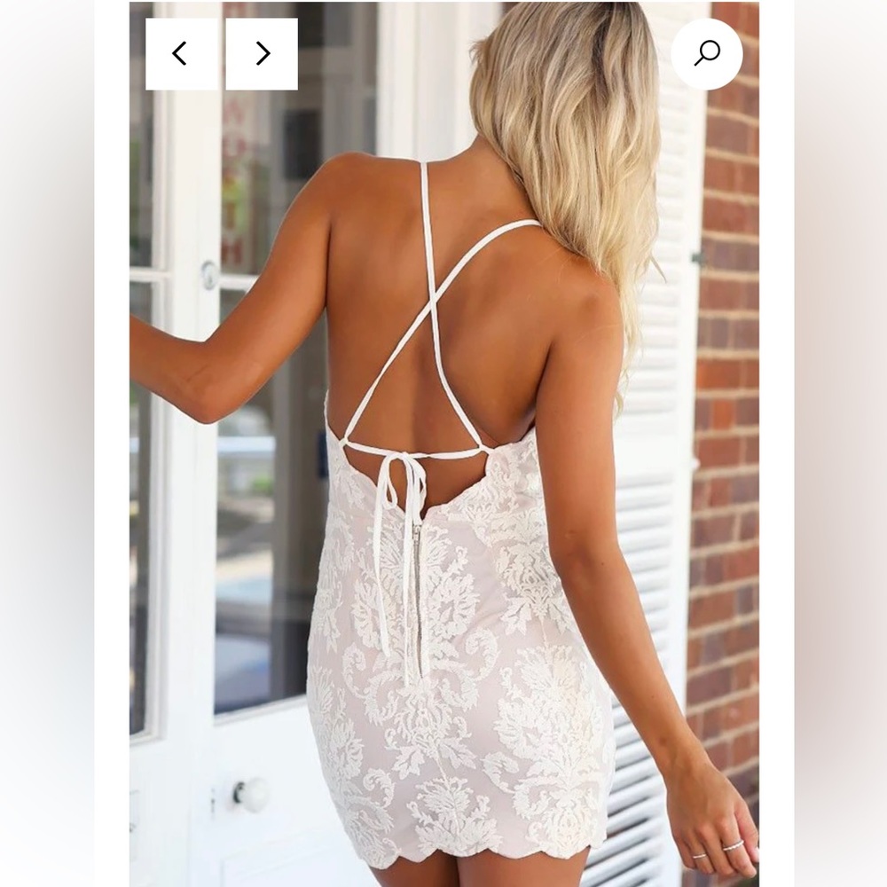 Xenia white inka dress
